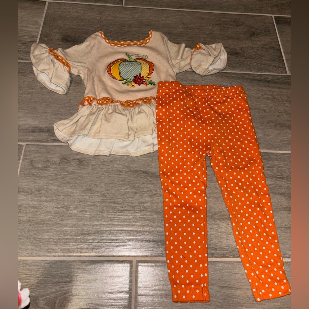 Baby Essentials Pumpkin Costume Set - Cream and Orange